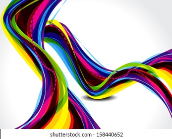 abstract rainbow color wave vector illustration 