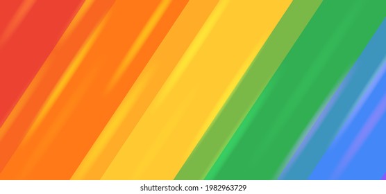 Abstract rainbow colored diagonal stripes. Bright background for flyers, banners, wallpaper.