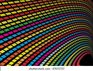 Abstract rainbow colored path