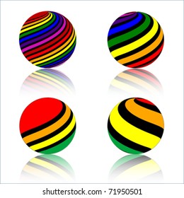 abstract rainbow colorful Sphere