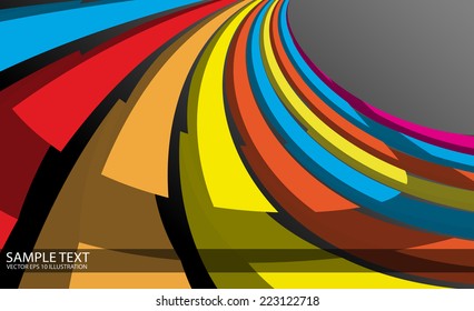 Abstract rainbow colorful vector background  - Techno abstract vector shape background illustration