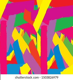 Abstract rainbow colors paint brush and strokes, scribble pattern background. colorful rainbow nice brush strokes and hand drawn backdrop.