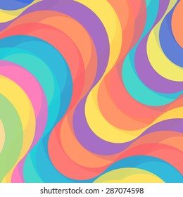 Abstract rainbow colors wave background
