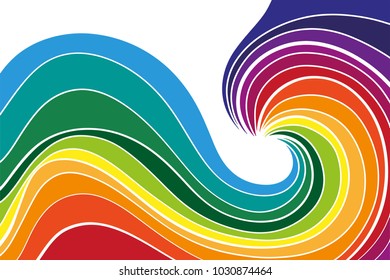 Abstract rainbow colors wave style : Vector EPS.10