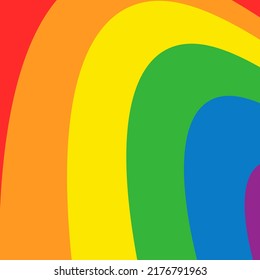 Abstract rainbow curve background. Colorful wave rainbow backdrop. Vector illustration.