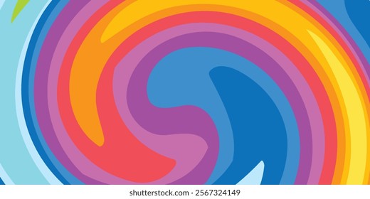 Abstract Rainbow Curved Background Combination Set. Rainbow curve background. vektor