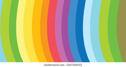 Abstract Rainbow Curved Background Combination Set. Rainbow curve background. vektor