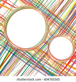 Abstract rainbow curved lines color background. Striped banner. Backdrop or typography design with place for text
