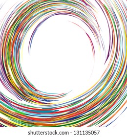 Abstract rainbow curved lines  colorful  background with place for text