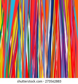 Abstract rainbow curved stripes color line art vector background 