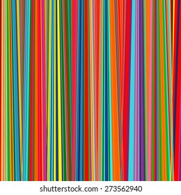 Abstract rainbow curved stripes color line art vector background 