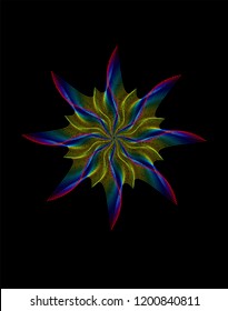 Abstract rainbow decorative element. Abstract decay element for decorative design.