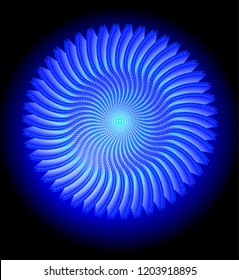 Abstract rainbow decorative element. Abstract spirograph element for decorative design.