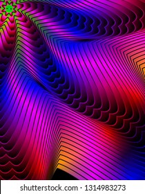 Abstract rainbow decorative element. Abstract spirograph element for decorative design.
