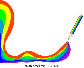 Abstract rainbow design - vector illustration