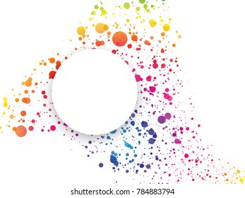 abstract rainbow dotted background with color spectrum