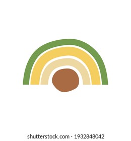 Abstract rainbow drawing. Vector illustration.