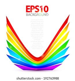 Abstract rainbow element  for your business presentation. Vector illustration
