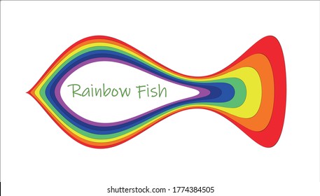 
El logo abstracto del pez arco iris