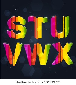 Abstract Rainbow Font S-X