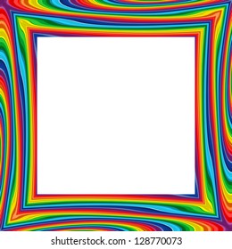 Abstract rainbow frame color background vector