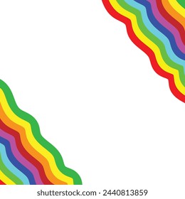 Abstract rainbow frame color background vector