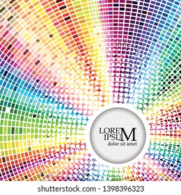 Abstract rainbow frame. Vector illustration