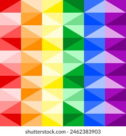 abstract rainbow geometric background, rainbow seamless pattern, pride month theme