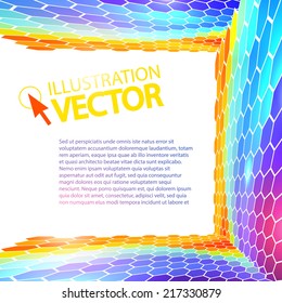 Abstract rainbow geometric background for your business presentation..  Vector illustration.  