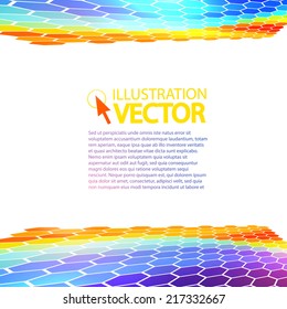 Abstract rainbow geometric background for your business presentation..  Vector illustration.  