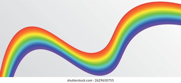 Abstract rainbow gradient element with lines and waves. Vector illustration of background.