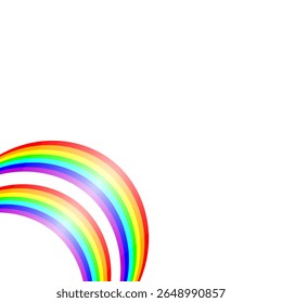 Abstract rainbow gradient element with lines and waves. Vector illustration of background.