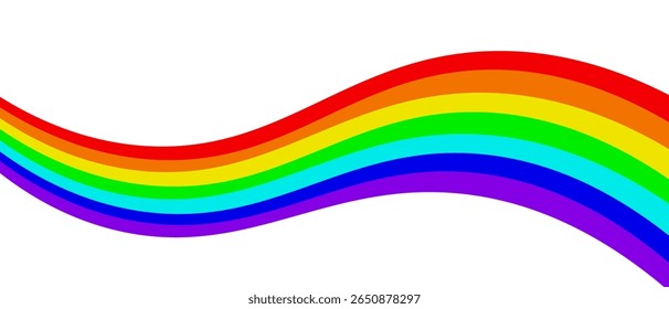 Abstract rainbow gradient element with lines and waves. Vector illustration of background.