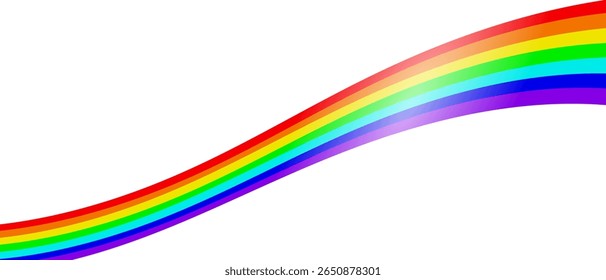 Abstract rainbow gradient element with lines and waves. Vector illustration of background.