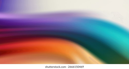 Gradiente abstrato do arco-íris com ondas suaves e fluidas de cores vibrantes. Borrão suave e transição sem emenda criar um fundo moderno e dinâmico perfeito para designs criativos, arte digital, apresentações.