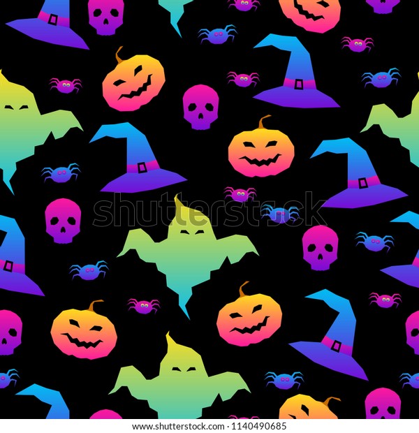 Image Vectorielle De Stock De Abstrait Arc En Ciel Joyeux Halloween Arriere Plan Harmonieux