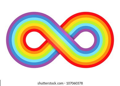 Abstract rainbow infinity. Vector illustration.