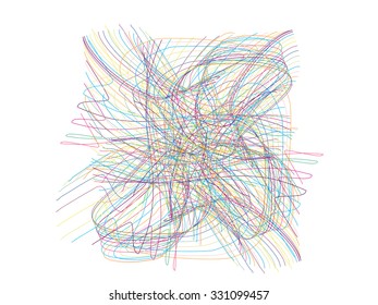 abstract rainbow line background vector design element