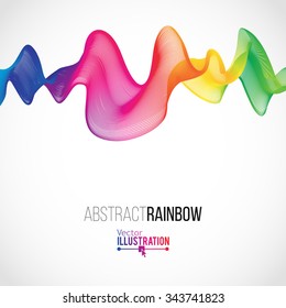 Abstract Rainbow Lines Design. Moving Colorful Lines Abstract Background for Posters / Flyers / Covers / Presentations/ Business Cards. Vector Illustration.