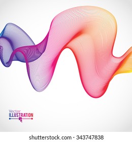 Abstract Rainbow Lines Design. Moving Colorful Lines Abstract Background for Posters / Flyers / Covers / Presentations/ Business Cards. Vector Illustration.