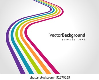 Abstract Rainbow Lines Vector Background