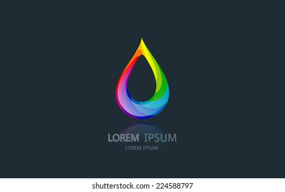 Abstract rainbow logo. Vector logotype design.