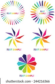 Abstract rainbow logo. Vector logotype design. 