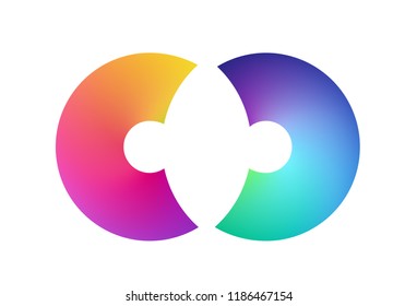 Abstract rainbow mesh simbol background. Blurred colorful backdrop form of a half round. Vector illustration for your logo, graphic design, template, banner, poster or website.