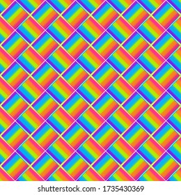 Abstract rainbow mosaic. Seamless pattern.