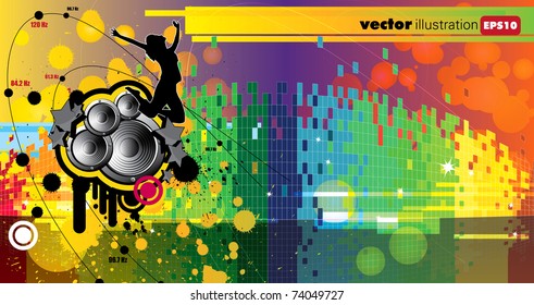 Resumen del fondo de la música arcoiris