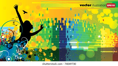 Resumen del fondo de la música arcoiris