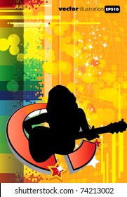 Abstract rainbow music background