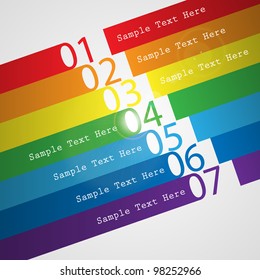 Abstract Rainbow Number Line Background