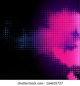 Abstract rainbow  on a black background 2